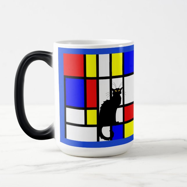 Mágica Mondrian - Composição II - Caneca de Arte com Muda (Esquerda)
