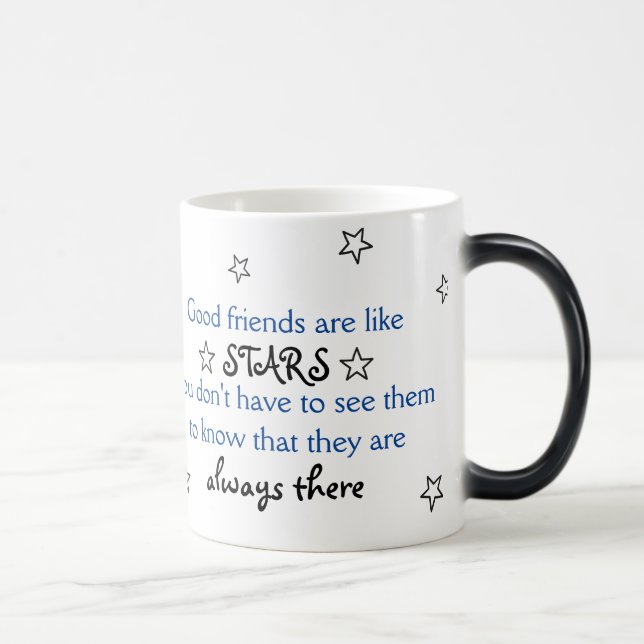 Mágica Os bons amigos são como a caneca das estrelas (Direita)