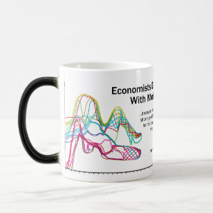 Mágica Os economistas fazem-no com a caneca da mudança d