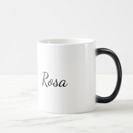 Mágica Rosa: Caneca de arte de uma linha elegante