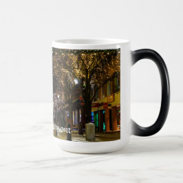 Mágica Rua da Igreja de Burlington Vermont na caneca de N