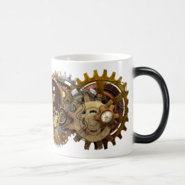 Mágica Steampunk obtem-no na caneca da engrenagem