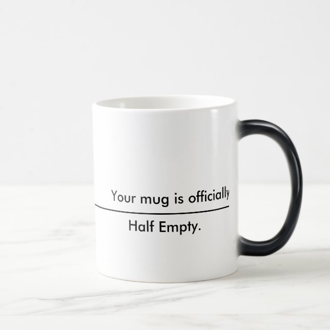Mágica Sua caneca é meio vazia (Direita)