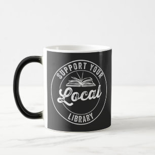 Mágica suporte a caneca de café da biblioteca local