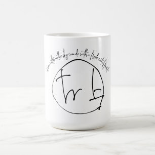 Mágica texto de caneca de café fonte elegante