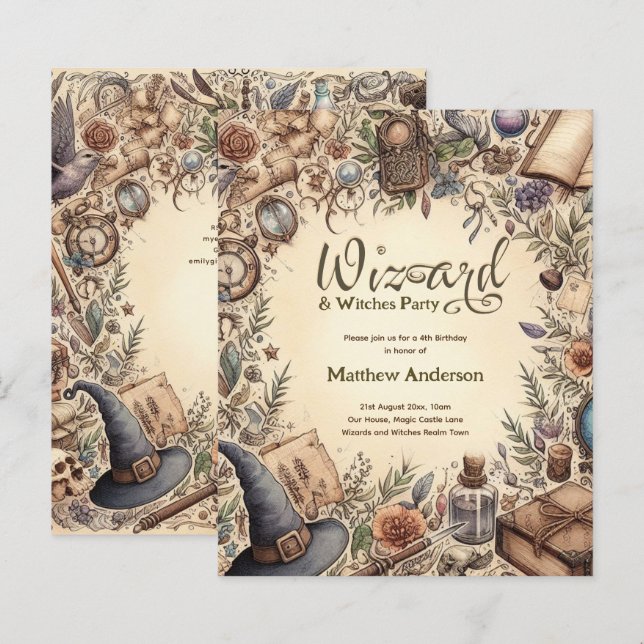 Mágica Vintage do Partido das Bruxas (Frente/Verso)