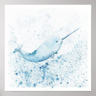 Magical Narwhal - 12x12 Art Impressão