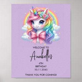 Magical Unicorn Birthday Poster | Welcome Sign