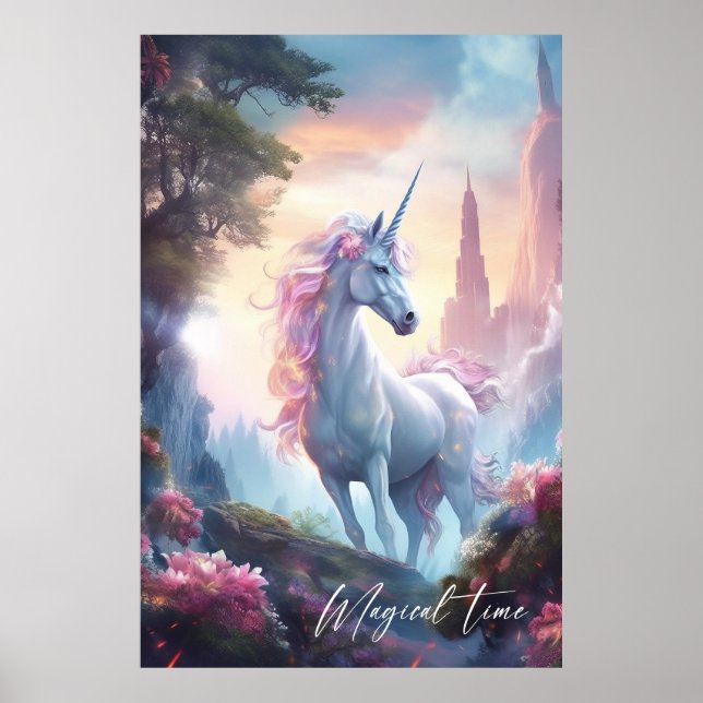 Magical unicórnio wall art impressão (Frente)