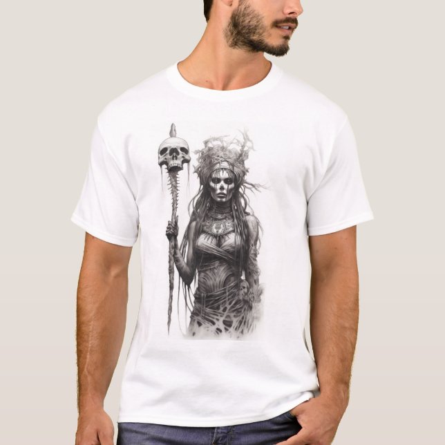 Magical Witch Doctor em Pose T-shirt (Frente)