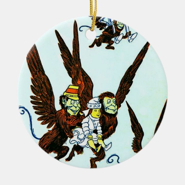 Mágico de Oz voou o ornamento dos macacos do vôo (Frente)