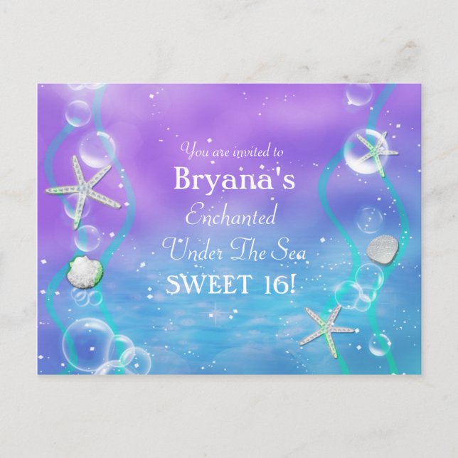 Mágico sob o convite do cartão postal de aniversár (Frente)