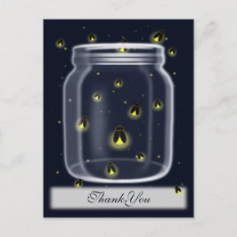 mágicos vagalumes mason jar obrigado cartões