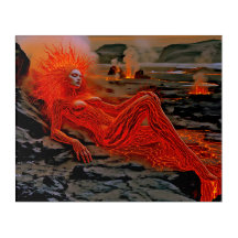 "Magma Dormindo" - Retrato de Mulher Vulcânica