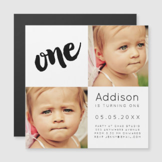 |MAGNET| Baby Boy ONE Cartão com fotos