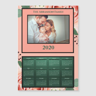Magnet Calendário das Flores da Família 2020 Anos