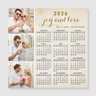 Magnet de Calendário 2025 para Beige de Foto Perso