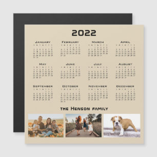 Magnet de Colagem de Fotos da Família Calendar 3 p