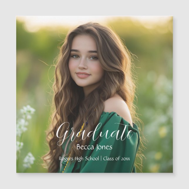 Magnet de Graduação de Fotos para Caligrafia Moder (Frente)