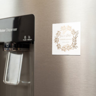 Magnet de Monograma Dourado Personalizado Moderno