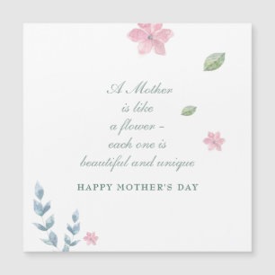 Magnet de saudação de Dia de as mães Feliz Floral 