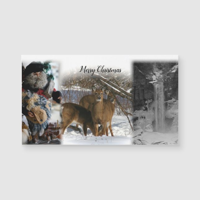 Magnet Natal - Papais noeis/Veados/Queda (Frente)