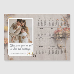 Magneta de Calendário de Fotografias Personalizada