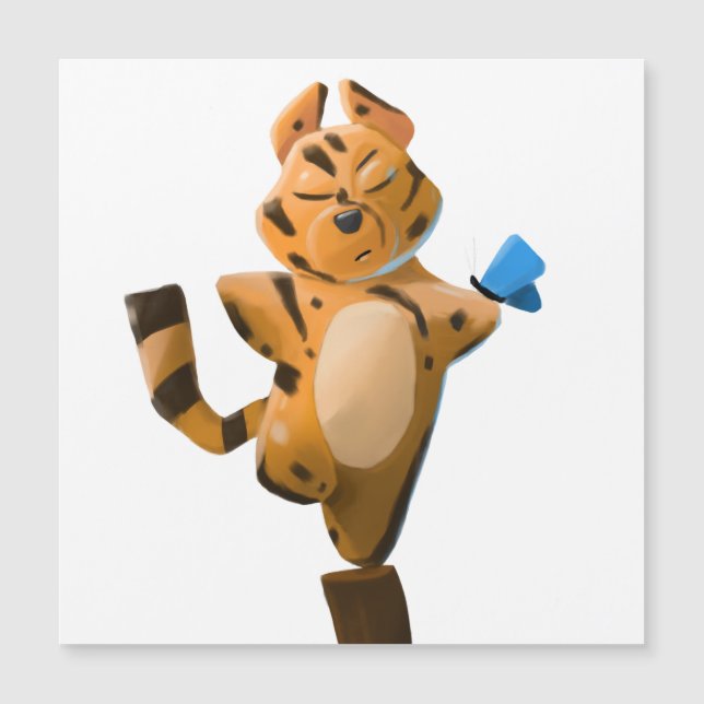 Magneta de Cartoon de Ano Tigre - Tigre Zodiac Cut (Frente)