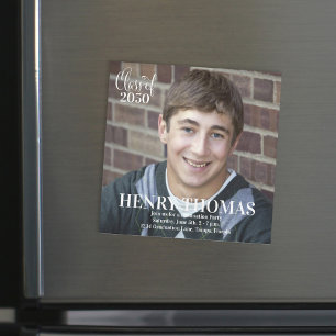 Magneta de Foto Simples de Formando Minimalista Mo