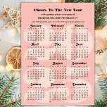 Magnética minimalista rosa de negócios do calendár<br><div class="desc">Cartão Magnético Mínimo Rosa Esmagador - Elegante Do Logotipo De Negócio Do Calendário 2025. Todos os textos estão pré-organizados para que você personalize fácil e rapidamente com seus próprios detalhes. Desejo a todos um Feliz Feriado e um Incrível Ano Novo! Para muitos outros designs de cartões, visite: (Cartões de natal...</div>