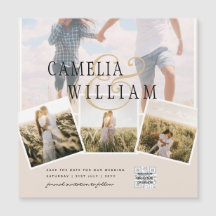 MAGNETICChampagne Blush FOTO Salve a data QRcode