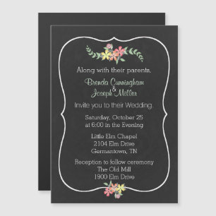 Magnético Chalkboard Olha A Imagem De Convite De Casamento F