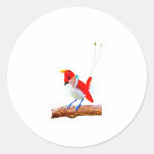 Magnífico Adesivo de Pássaro Vermelho do Paraíso -