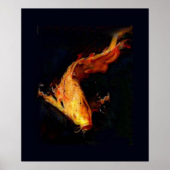 Magnífico Orange Koi Poster (Frente)