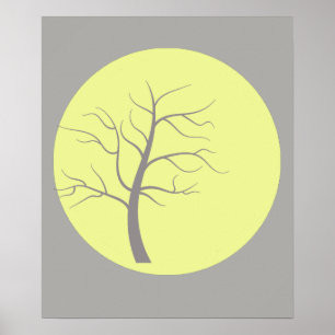 Magnífico Sunny Tree A3 Poster