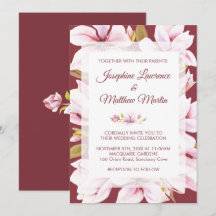 Magnolia Burgundy Convites Florais