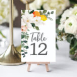 Magnolia Citrus Mesas Cartões Números De Mesa De C<br><div class="desc">Ajude seus convidados a encontrar facilmente suas mesas com esses lindos números de mesas. Altere facilmente o número e adicione-o ao carrinho. Impressão,  quantos números precisar!</div>