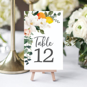 Magnolia Citrus Mesas Cartões Números De Mesa De C