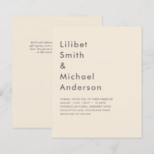 Magnolia Cream Modern Wedn Typografia