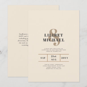 Magnolia Cream Modern Wedn Typografia