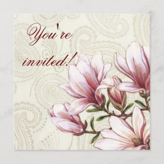 Magnólia e convite do aniversário de Paisley