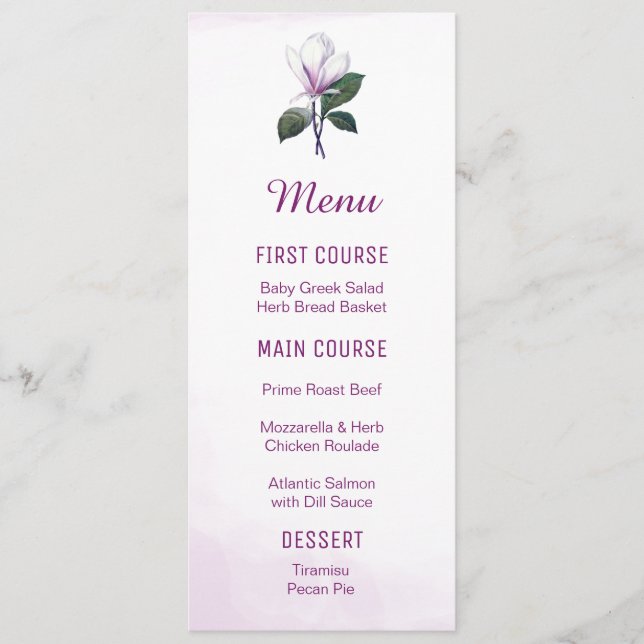 Magnolia Flor Menus (Frente)
