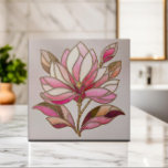 Magnolia Flower Mosaico Azulejo cerâmico<br><div class="desc">Essas azulejos exibem a elegância das flores de magnólia em um mosaico cativante. Quer você esteja decorando sua cozinha,  banheiro,  ou qualquer outro espaço,  essas azulejos adicionam um toque de beleza botânica.</div>