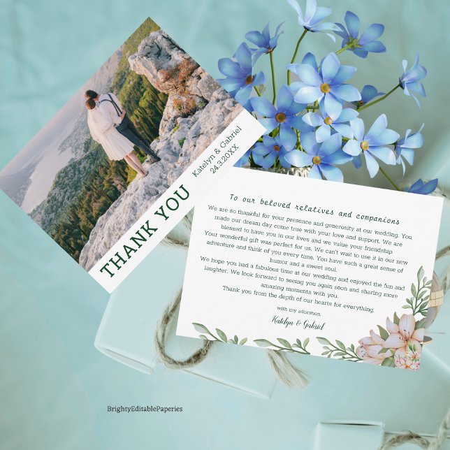 Magnolia Foto Casamento Obrigado Modelo (Criador carregado)