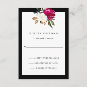 Magnólia pintada   RSVP Wedding preto e branco