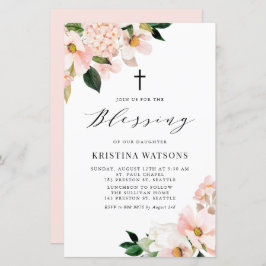 Magnolia Rosa e Hydrangea Bebê Convidam