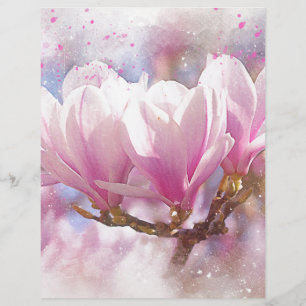 Magnólia Rosa Roxa em Flor - Flor de Primavera