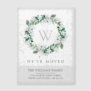 Magnolia Watercolor Monograma Floral Wreath