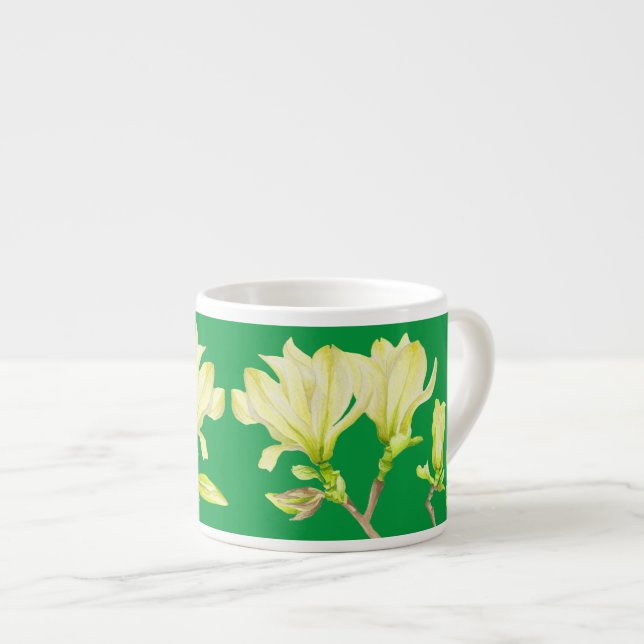 Magnolias amarelas em uma caneca Espresso (Frente Esquerda)