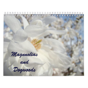 MAGNÓLIAS e Flores de Árvores Dogwoods Calendários